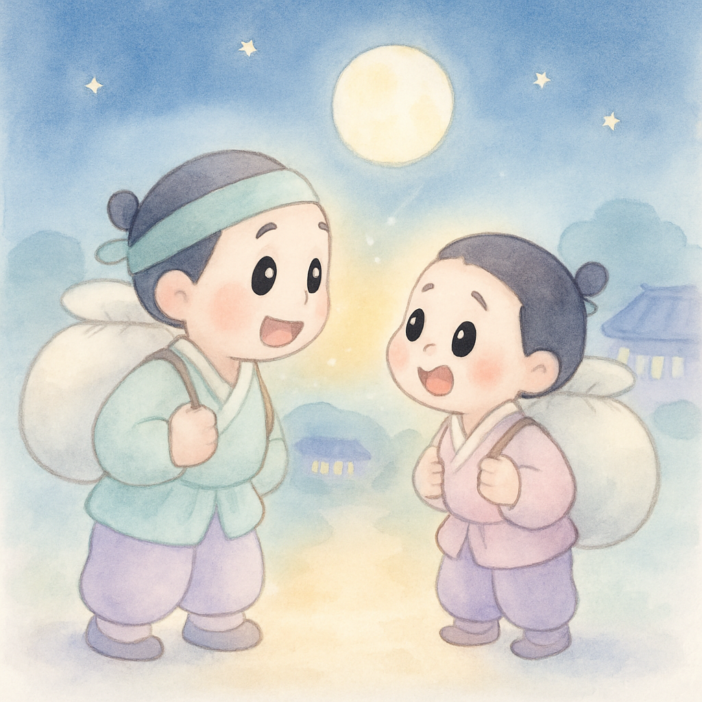 세 번째 날 밤 형제가 길 한가운데에서 만나는 장면